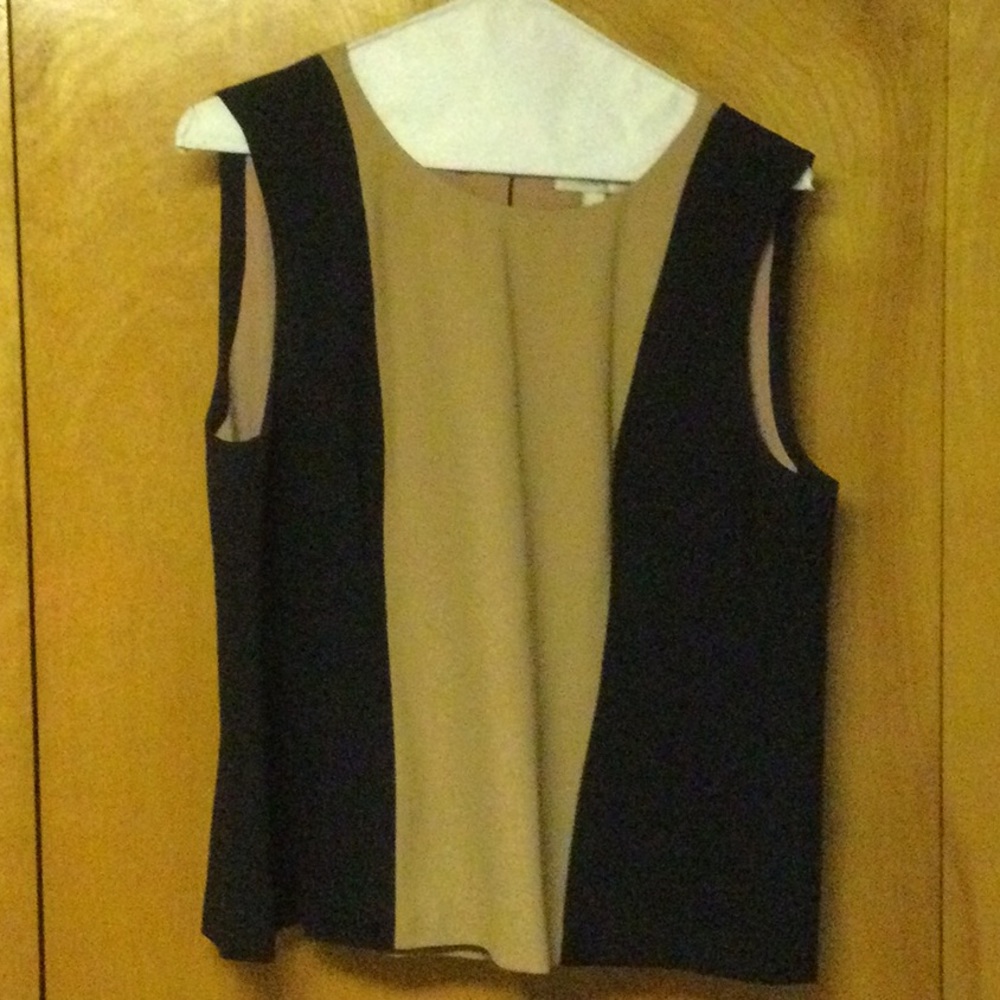 J. Crew short sleeve shell….black/tan